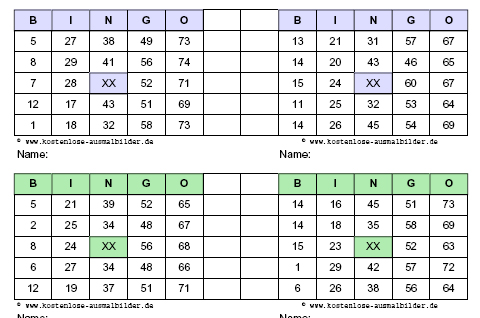 bingo selber drucken